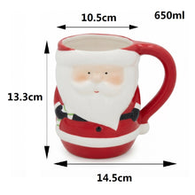 Cargar imagen en el visor de la galería, Taza MUG Ceramica Papá Noel Navidad Rojo 650 ml
