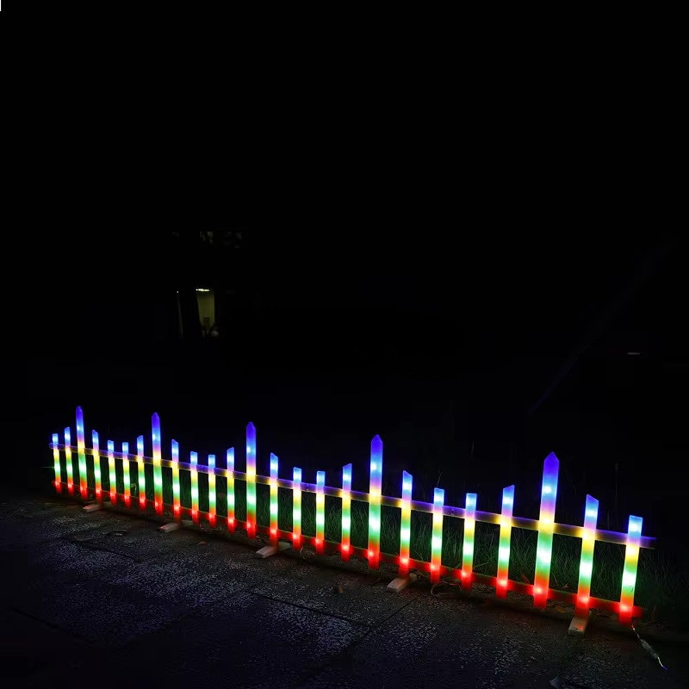 Pack de 8 Vallas de Luz LED 2 en 1 para Jardín – Decoración Navideña Interior y Exterior