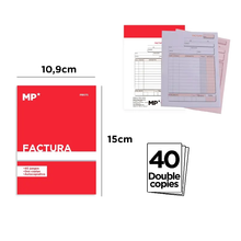Cargar imagen en el visor de la galería, Talonario de factura y albaran numerado copias 11x15 cm Pack 10 unds.
