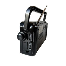 Cargar imagen en el visor de la galería, antena ortátil Am/FM con Funcionamiento AC o DC Negro Radio de 4 bandas
