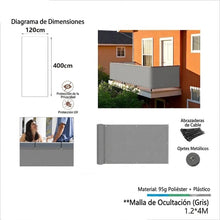 Cargar imagen en el visor de la galería, Malla de Tela Ocultación para Balcón y Terraza - Pantalla de Privacidad Resistente a Rayos UV
