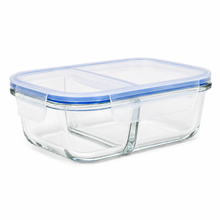 Cargar imagen en el visor de la galería, Fiambrera de Cristal Rectangular QUTTIN con Tapa Hermética Apta para Microondas, Nevera y Lavavajillas
