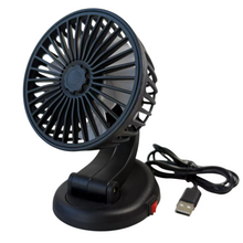 Cargar imagen en el visor de la galería, Ventilador para Coches cabeza Giratorios 360º con su Mango Ajustable con Cable de USB 5V
