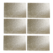 Cargar imagen en el visor de la galería, Set de 6 Salvamanteles de Navidad | Plástico Decorativo Ø 38 cm y 45 × 29,5 cm | Rojo, Oro y Plata
