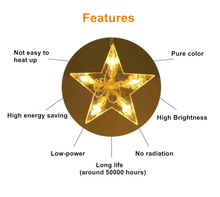 Cargar imagen en el visor de la galería, Cortina de Luz LED 138 LED 2.5 m – Estrellas / Estrellas con Copos de Nieve – 8 Funciones IP44 Interior y Exterior
