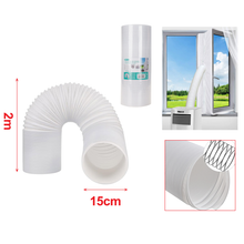 Cargar imagen en el visor de la galería, Tubo de Escape para Aire Acondicionado Portátil Flexible Extensible  /  Kit de Sellado de Ventana Universal con Cremallera de aire acondicionado portátil
