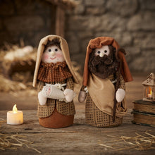 Cargar imagen en el visor de la galería, Nacimiento Figuras de Belén de Tela con Niño Jesús, 27 cm - Muñecos Decorativos de Navidad para el Hogar
