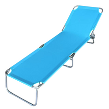Cargar imagen en el visor de la galería, Tumbona Hamaca Plegable para Playa, Jardín, Terraza - Silla Hamaca Multiposiciones de Metal - 3 Posiciones 24 x 55 x 188 cm

