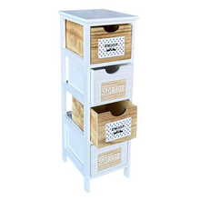 Cargar imagen en el visor de la galería, Mueble Sinfonier Cajonera Cómoda de Madera Vintage y Blanco para Habitación Decoracion a la Casa
