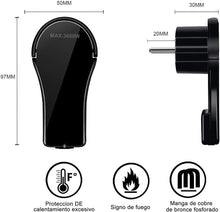 Cargar imagen en el visor de la galería, Enchufe en ángulo plano con protección de contacto, con mango plegable
