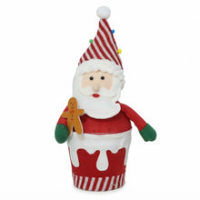 Cargar imagen en el visor de la galería, Figura Decorativa de Papá Noel en Cubo de 35 cm con Galleta de Jengibre, Adorno Navideño para el Hogar
