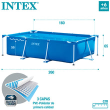 Cargar imagen en el visor de la galería, 28271 PISCINA SMALL FRAME FAMILIAR 260X160X65CM 2282L
