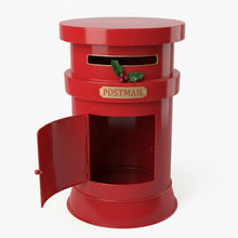 Cargar imagen en el visor de la galería, Buzón Navideño Decorado para Cartas de Papá Noel – Decoración de Navidad Roja
