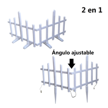 Cargar imagen en el visor de la galería, Pack de 8 Vallas de Luz LED 2 en 1 para Jardín – Decoración Navideña Interior y Exterior
