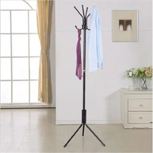 Cargar imagen en el visor de la galería, Perchero de Pie Tipo Árbol Forja - Ideal para Recepción, Oficina, Salón - Fácil de Montar - Colgador con 8 Ganchos - Negro - 170 cm
