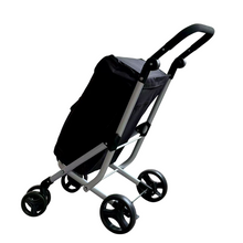 Cargar imagen en el visor de la galería, Carro de Compra de 4 Ruedas con marco de aluminio Ligero plegable portátil 43 × 53 × 95 cm
