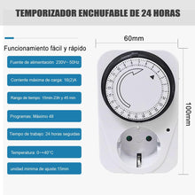 Cargar imagen en el visor de la galería, Enchufe eléctrico temporizador mecánico de 24 horas 230V 16A Max:3680W …
