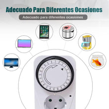 Cargar imagen en el visor de la galería, Enchufe eléctrico temporizador mecánico de 24 horas 230V 16A Max:3680W …
