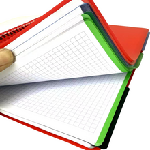 Cargar imagen en el visor de la galería, Cuaderno Cervantes A4 Espiral con Tapa Plástica, 120 Hojas, 90g, Cuadrícula 5x5 mm, 3 Separadores y Carpeta Multitaladro
