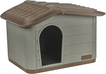 Cargar imagen en el visor de la galería, Casa para Perros y Gatos | Caseta de Plástico Resistente Interior y Exterior | Refugio Mascotas Jardín o Patio | Fácil Montaje
