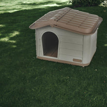 Cargar imagen en el visor de la galería, Casa para Perros y Gatos | Caseta de Plástico Resistente Interior y Exterior | Refugio Mascotas Jardín o Patio | Fácil Montaje
