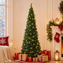 Cargar imagen en el visor de la galería, PPino de Navidad Cono Plegable Verde – Árbol Navideño Decorativo Fácil de Montar y Guardar

