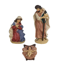 Cargar imagen en el visor de la galería, Figura de Nacimiento de Navidad en Resina – Belén Tradicional con San José, Virgen María y Niño Jesús

