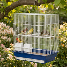 Cargar imagen en el visor de la galería, Jaula para Pájaros con Bandeja Extraíble, Comederos y Accesorios - Color Aleatorio
