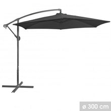 Cargar imagen en el visor de la galería, Sombrilla Parasol Excéntrico ø 300 cm Estructura Aluminio Tela de Poliéster de 180 g/m² Terraza Jardin Camping Playa (copia)
