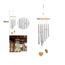 Cargar imagen en el visor de la galería, Carillón de Viento de Madera y Aluminio 45-56-60 cm – Sonido Relajante | Decoración Zen Interior y Exterior
