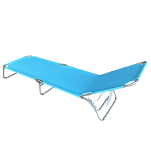 Cargar imagen en el visor de la galería, Tumbona Hamaca Plegable para Playa, Jardín, Terraza - Silla Hamaca Multiposiciones de Metal - 3 Posiciones 24 x 55 x 188 cm
