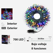 Cargar imagen en el visor de la galería, Guirnalda de Luces LED para Navidad de cable Verde - 8 funciones; Ideal para decorar árboles tanto en interiores como exteriores
