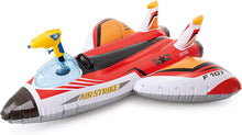 Cargar imagen en el visor de la galería, Flotador inflable para piscina INTEX con forma de avión con pistola de agua: Juguete de piscina para niños – Incluye pistola de agua – Capacidad de peso: 40 kg – 117 x 117 cm – El color Azar
