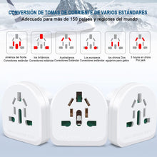 Cargar imagen en el visor de la galería, Adaptador de enchufe universal para toma de viaje, toma de corriente de pared
