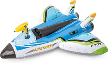 Cargar imagen en el visor de la galería, Flotador inflable para piscina INTEX con forma de avión con pistola de agua: Juguete de piscina para niños – Incluye pistola de agua – Capacidad de peso: 40 kg – 117 x 117 cm – El color Azar
