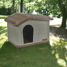 Cargar imagen en el visor de la galería, Casa para Perros y Gatos | Caseta de Plástico Resistente Interior y Exterior | Refugio Mascotas Jardín o Patio | Fácil Montaje
