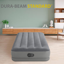 Cargar imagen en el visor de la galería, Colchón hinchable Dura Bream Prestige, Cama de aire Bomba de inflado incorporada, Colchón inflable Fiber-Tech, Gris Intex
