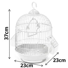 Cargar imagen en el visor de la galería, Jaula Redonda para Pájaros Pequeños y Medianos con Comederos y Accesorios - Color Aleatorio
