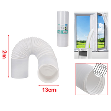 Cargar imagen en el visor de la galería, Tubo de Escape para Aire Acondicionado Portátil Flexible Extensible  /  Kit de Sellado de Ventana Universal con Cremallera de aire acondicionado portátil
