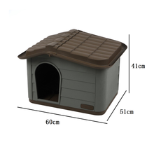 Cargar imagen en el visor de la galería, Casa para Perros y Gatos | Caseta de Plástico Resistente Interior y Exterior | Refugio Mascotas Jardín o Patio | Fácil Montaje
