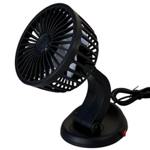 Cargar imagen en el visor de la galería, Ventilador para Coches cabeza Giratorios 360º con su Mango Ajustable con Cable de USB 5V
