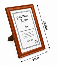 Cargar imagen en el visor de la galería, Pack 2 Portafotos de Madera y Metacrilato A4 para Diplomas y Certificados – Marco Vertical u Horizontal
