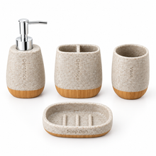 Cargar imagen en el visor de la galería, Accesorios de baño de poliresina, vaso loción, dispensador de jabón, plato de jabón jabonera, cepillo de inodoro escobilla de aseo - Maxia Market
