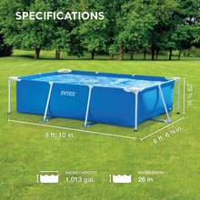 Cargar imagen en el visor de la galería, 28272-PISCINA rectangular desmontable tubular SMALL FRAME FAMILIAR 200X300X75CM 3834L familiar verano jardin
