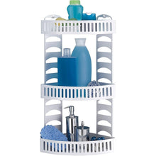 Cargar imagen en el visor de la galería, Estanteria Rinconera de baño Blanco Varilla Cromo
