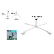 Cargar imagen en el visor de la galería, Base para Sombrilla de Playa y Jardín Plegable de Hierro Soporte Cruzado para Poste de 25-32 mm Exterior Camping Terraza
