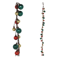 Cargar imagen en el visor de la galería, Guirnalda Bolas Navideñas 1.2 m (44 bolas) - 1.8 m (54 bolas) para coronas, árboles y decoración de repisas
