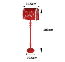 Cargar imagen en el visor de la galería, Buzón Navideño Decorado para Cartas de Papá Noel – Decoración de Navidad Roja
