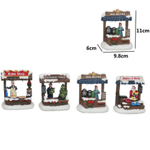 Cargar imagen en el visor de la galería, Escena Tienda Resina Con Luz 2 Led 0.06 W para Decoración de Navidad 9.8x6x11 cm
