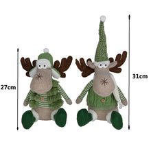 Cargar imagen en el visor de la galería, Muñeco Reno Verde Navideño – Decoración de Navidad
